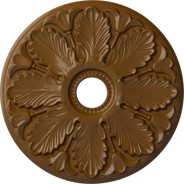 Ekena Millwork Milan Ceiling Medallion (Fits Canopies up to 4 5/8"), 24 1/2"OD x 3 1/2"ID x 1"P, Smokey Topaz CM24MISTF - main